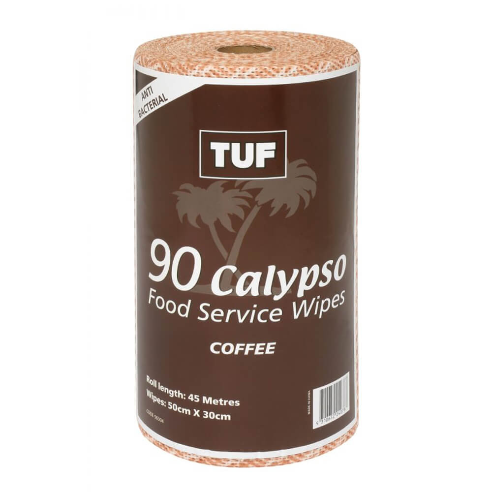 Edco Tuf Calypso Food Service Roll Wipes Brown Coffee (6/ctn)