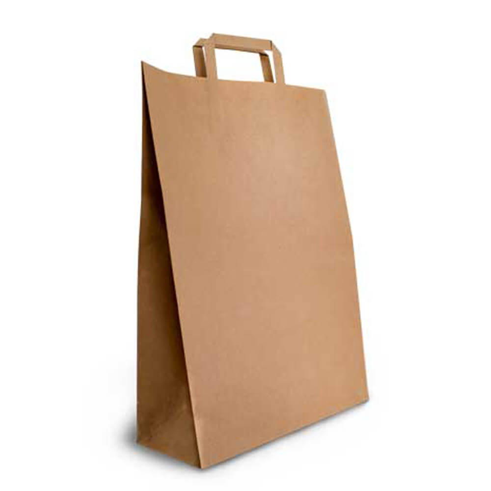 Medium Paper Bag with Flat Handle 340x320x145mm (250/ctn) (1/bag)