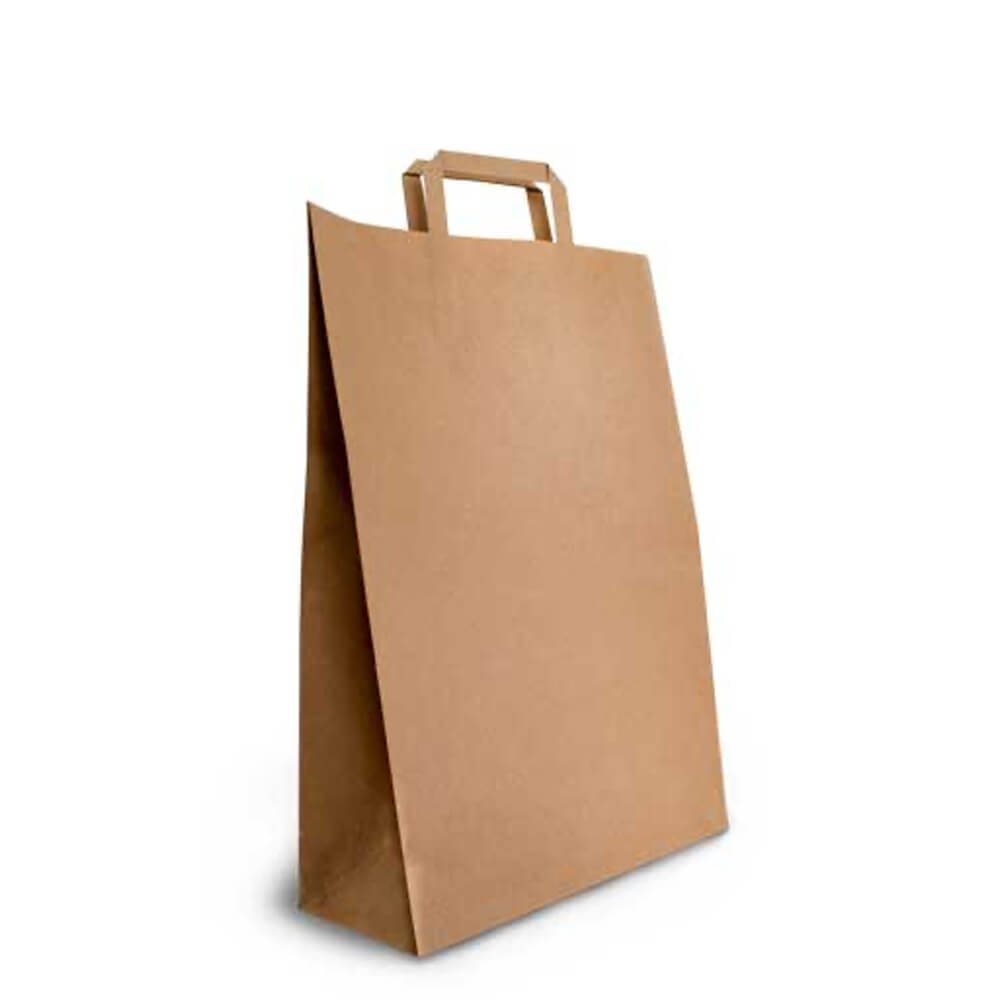 Kraft Paper Bags Small Twisted Handle 300Hx305Wx175Gmm (250/ctn) (1x each)