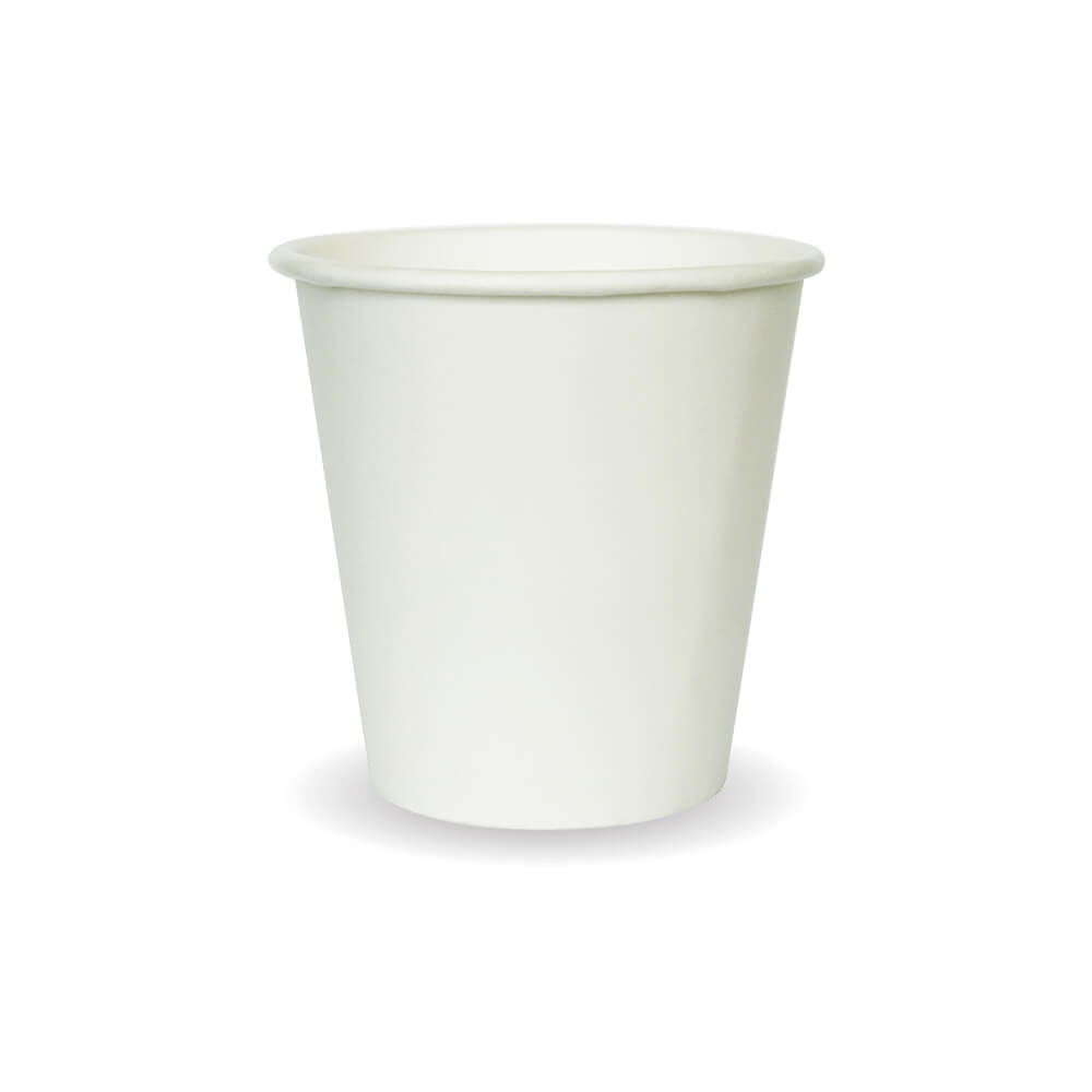 Biopak Single Wall 6oz Cup White (1000/ctn 50/slv)