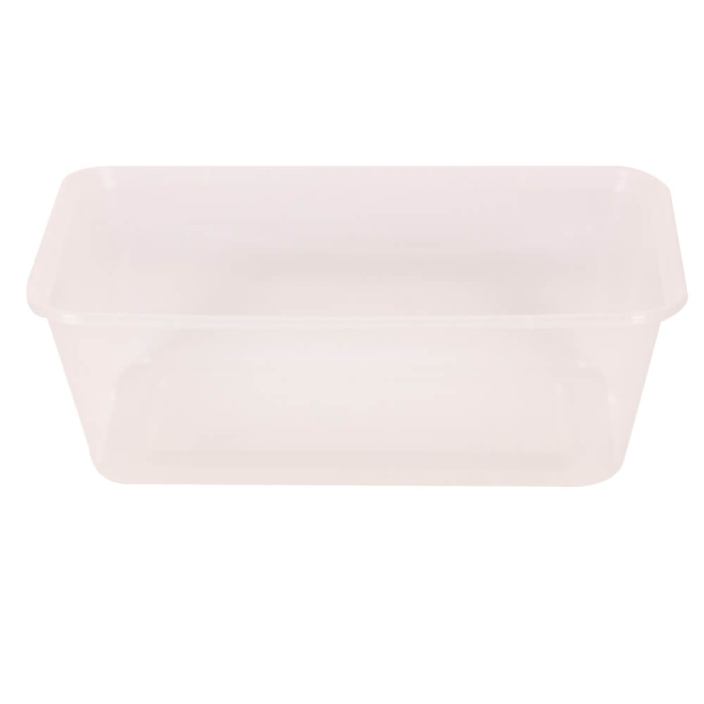 Container Rectangular 750ml PRO Clear (500/ctn) (50/slv) (Lid FDRECLID500)