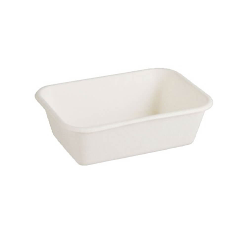 370ml Natural Fibre Container White (500/ctn)  | (50/SLEEVE)