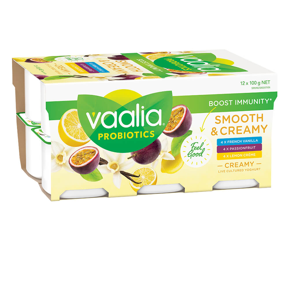 Vaalia L/F Yoghurt Smooth n Creamy 12x100gm (4/ctn)