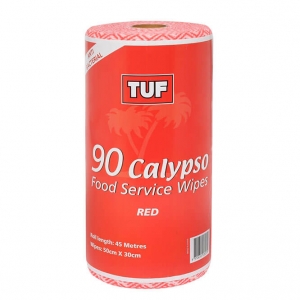 Edco Tuf Calypso Food Service Roll Wipes Red (6/ctn)