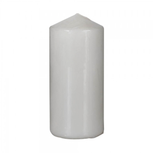 White Wax Pillar Candles 70x150mm (24/ctn)
