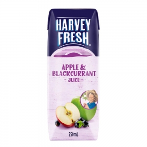 Harvey Fresh Long Life Apple & Blackcurrant Juice UHT 250ml (24/Ctn)