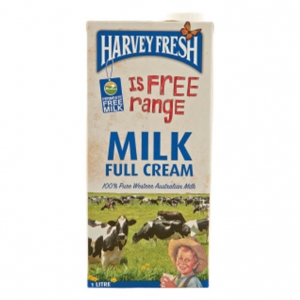 Harvey Fresh Long Life Full Cream Milk UHT 1L (12/Ctn)