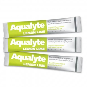 Aqualyte 25g Sachet makes 600ml Lemon Lime (250/ctn)