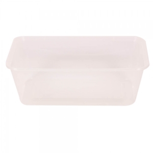 Container Rectangular 750ml PRO Clear (500/ctn) (50/slv) (Lid FDRECLID500)