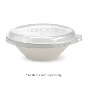 Biopak 1,180ml 40oz White Biocane Bowl No Lid (400/ctn | 50/slv)
