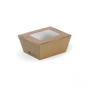 Biopak Small Bioboard Lunch Box W/window (200/ctn)