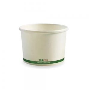 Biopak 250ml 8oz White BioBowl (1000/ctn) (50/slv)