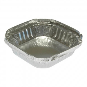 Foil Container Sml Square 305mL  (ctn/500)  | (100/SLEEVE)