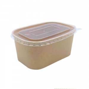 PP Lid Clear Kraft Rectangle Deli Container Lid 173x120mm (300/ctn) (50/slv)