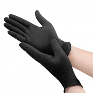 Gloves Nitrile Small Black P/Free (1000/ctn) (100/pk)