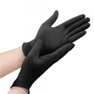 Gloves Nitrile Medium Black P/Free (1000/ctn) (100/pk)