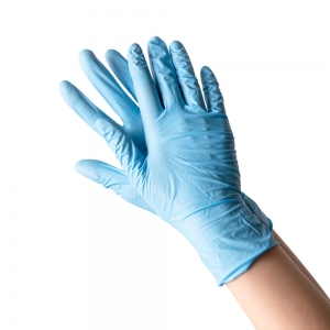 Gloves Nitrile Medium Blue P/Free