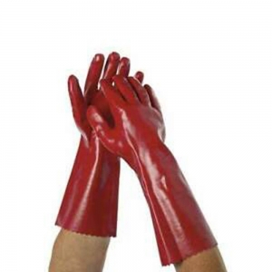 Gloves Mens 45cm Red Elbow Liquid Resistant