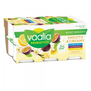 Vaalia L/F Yoghurt Smooth n Creamy 12x100gm (4/ctn)