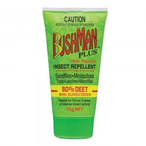 Bushman PLUS Gel & Sunscreen 80% Deet 75g (12/ctn)