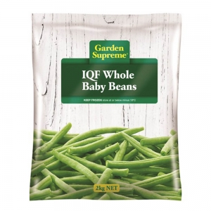Frozen Garden Supreme IQF Whole Baby Beans 2kg (6/ctn)