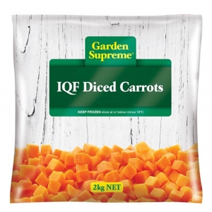 Frozen Garden Supreme IQF Diced  Carrots 2kg (6/ctn)