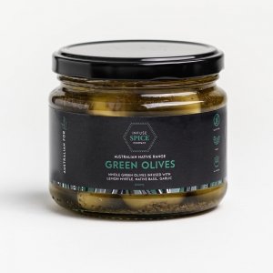 Green Olives in Brine/Oil with Native Spices 300ml (6/ctn)